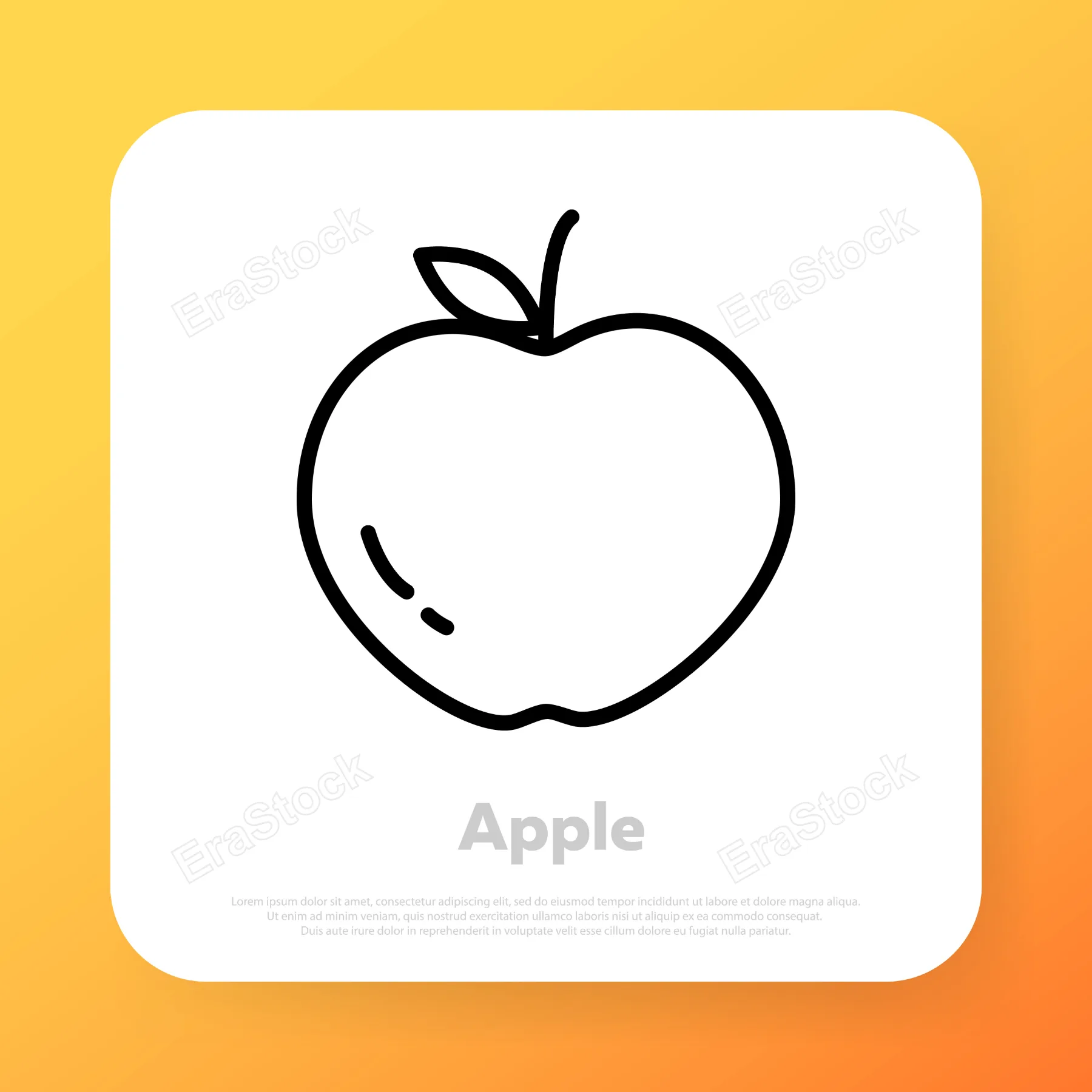 Apple line icon. Fruit icon. Vector line icon for Business and Advertising.