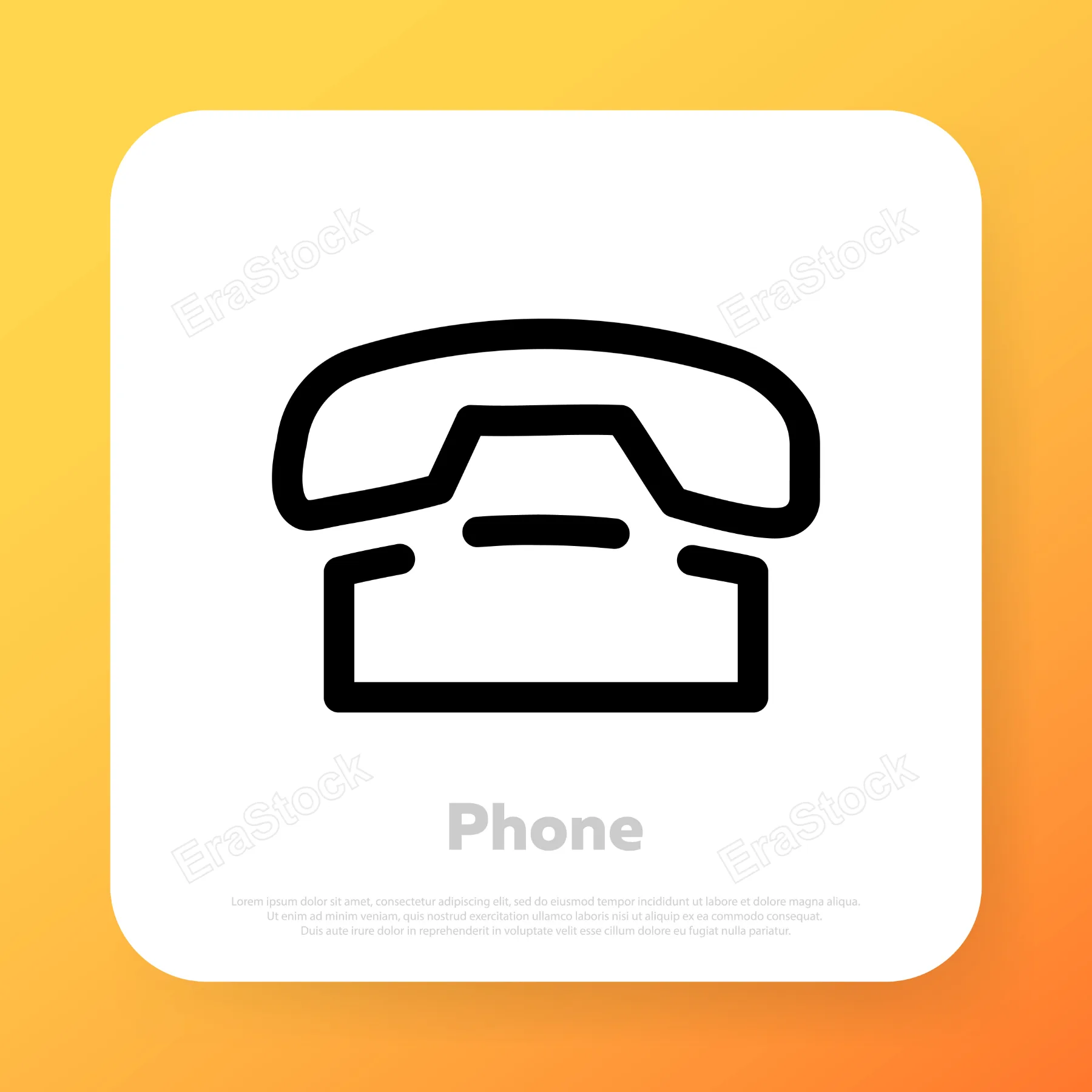 Telephone line icon. Phone icon. Hotline sign. Vector line icon for Business and Advertising.