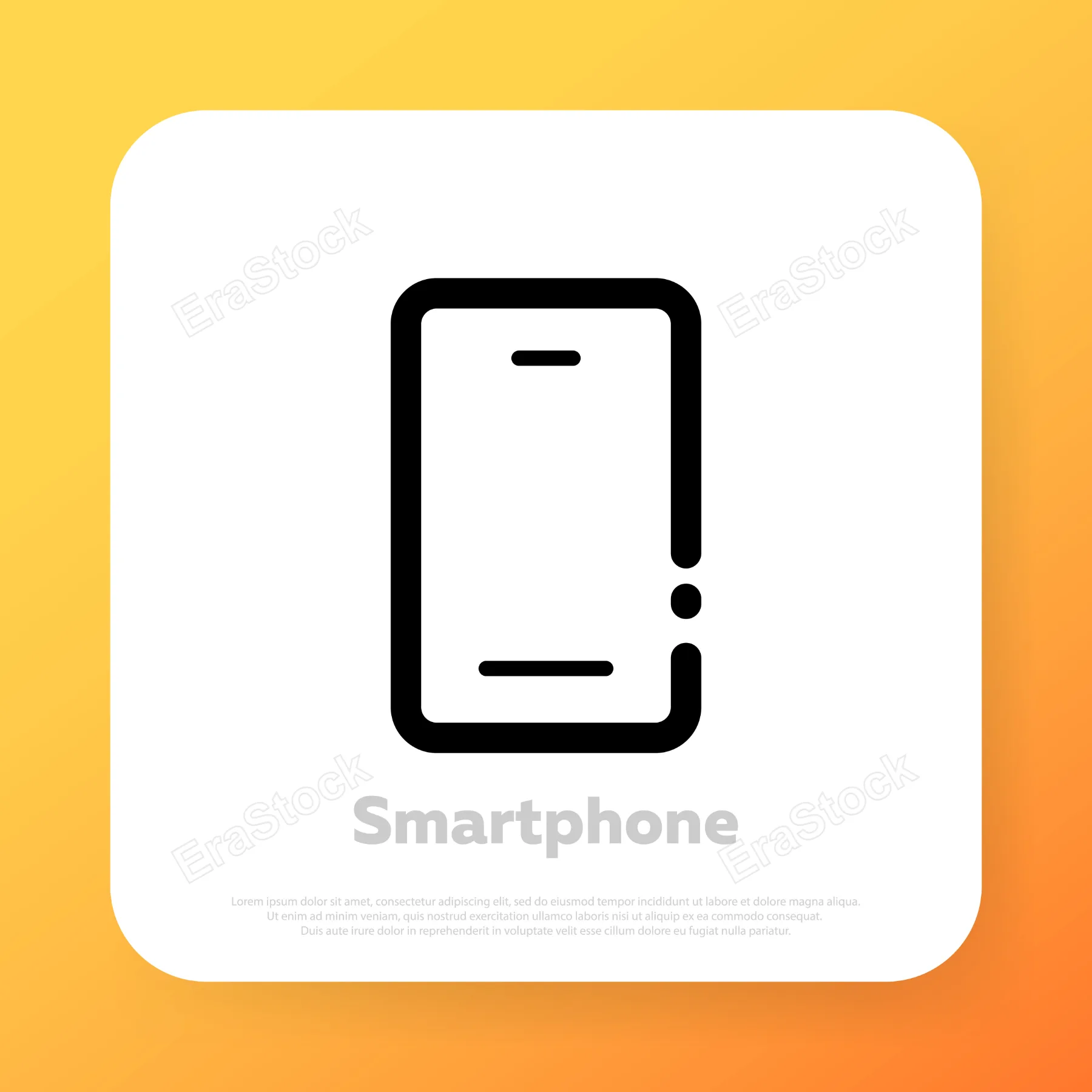 Smartphone line icon. Phone mockup. Gadget device. Vector line icon for Business and Advertising.