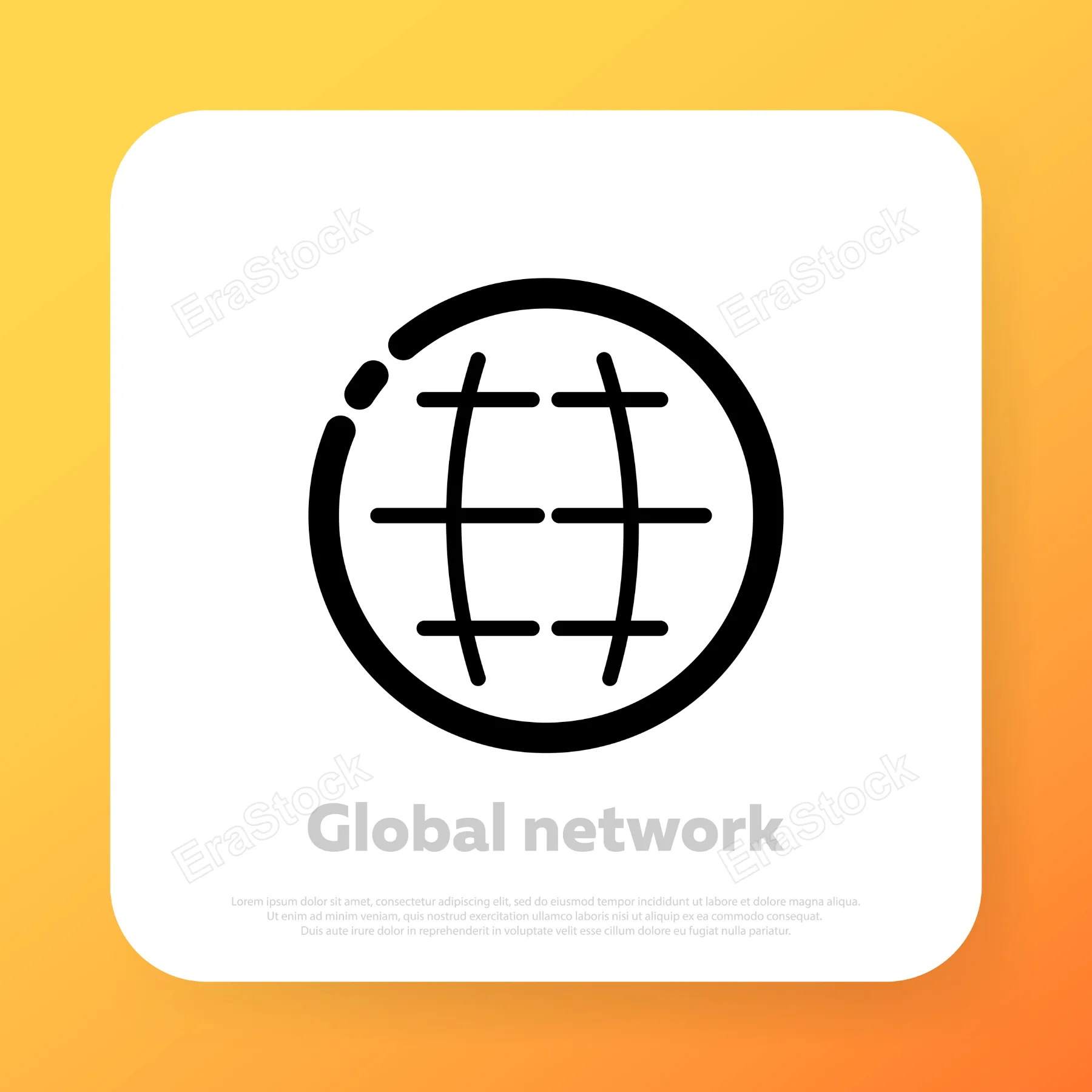 Global network line icon. Social network. Global technology. Vector line icon for Business and Advertising.