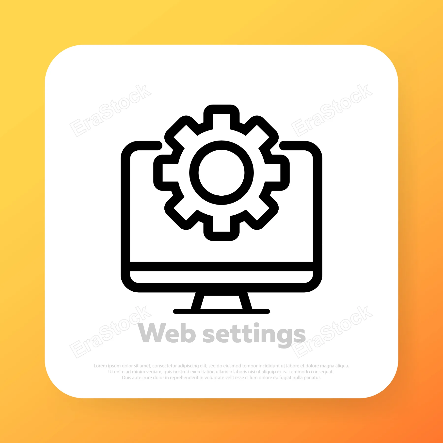 Web settings line icon. Computer technical service, diagnostic, technical support. Vector line icon for Business and Advertising.