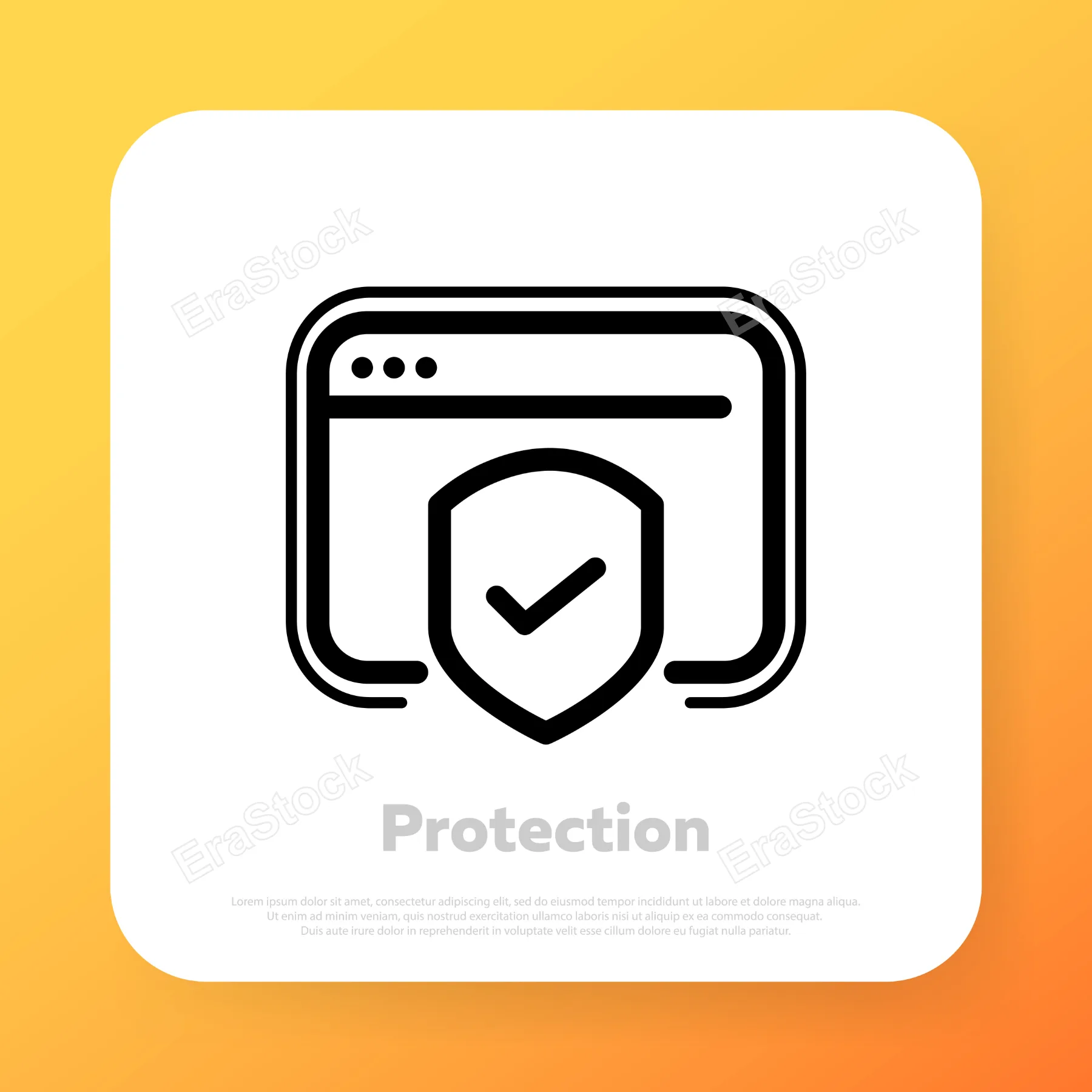 Protection line sign. Cyber sucurity. Data protection. Software development. Vector line icon for Business and Advertising.