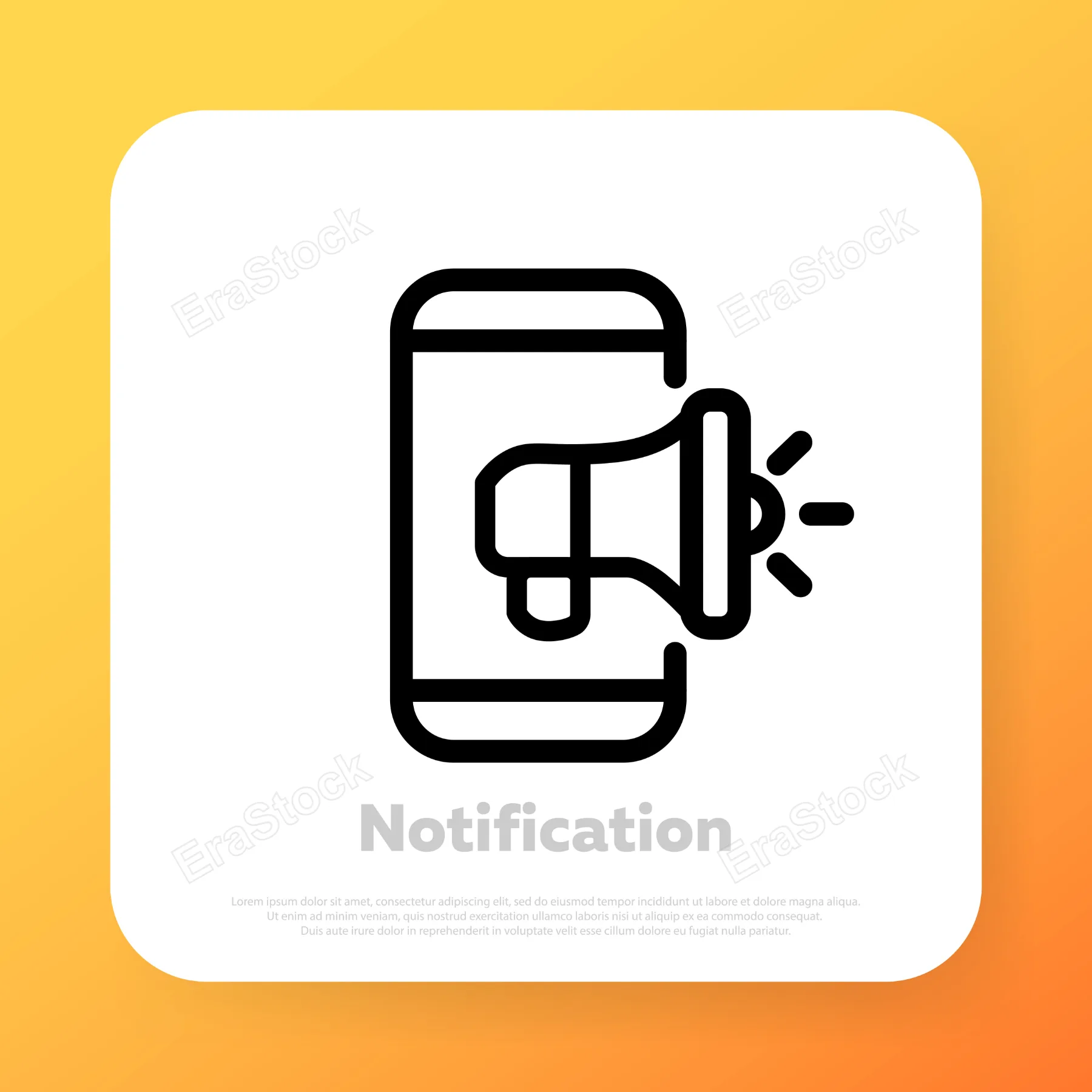 Notification line sign. New message. Social media concept. Vector line icon for Business and Advertising.