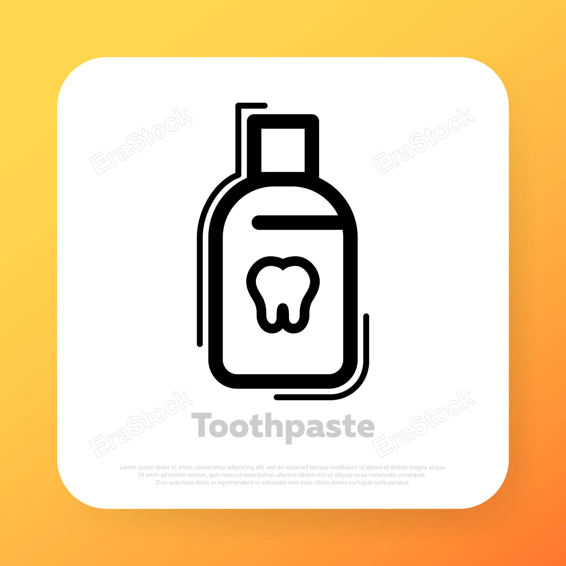 Toothpaste icon. Teeth health care concept. Dental care product. Vector line icon for Business and Advertising.