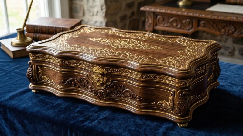 A bow wavy edge frame box with decorative curved contours, elegant ornamental lines, refined border styling, ultra-realistic, no logos.