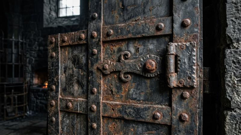 Dark gray black steel metal grunge with rusty wear and fantasy mood, rugged industrial texture, ultra-realistic, no logos.