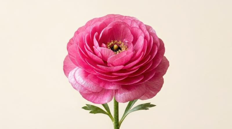 A pink flower with dimensional glossy petals, isolated cleanly with soft light and delicate decorative charm, ultra-realistic, no logos.